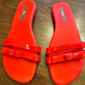 MELISSA Red Flip Flops Sandals Jellies Shoes Women's Size 9